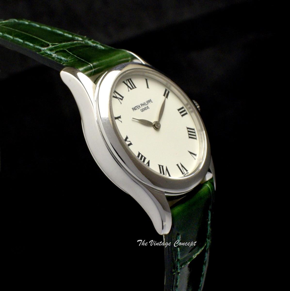 Patek Philippe Lady 28mm 18K White Gold Lady Calatrava Roman 4905 (SOLD)