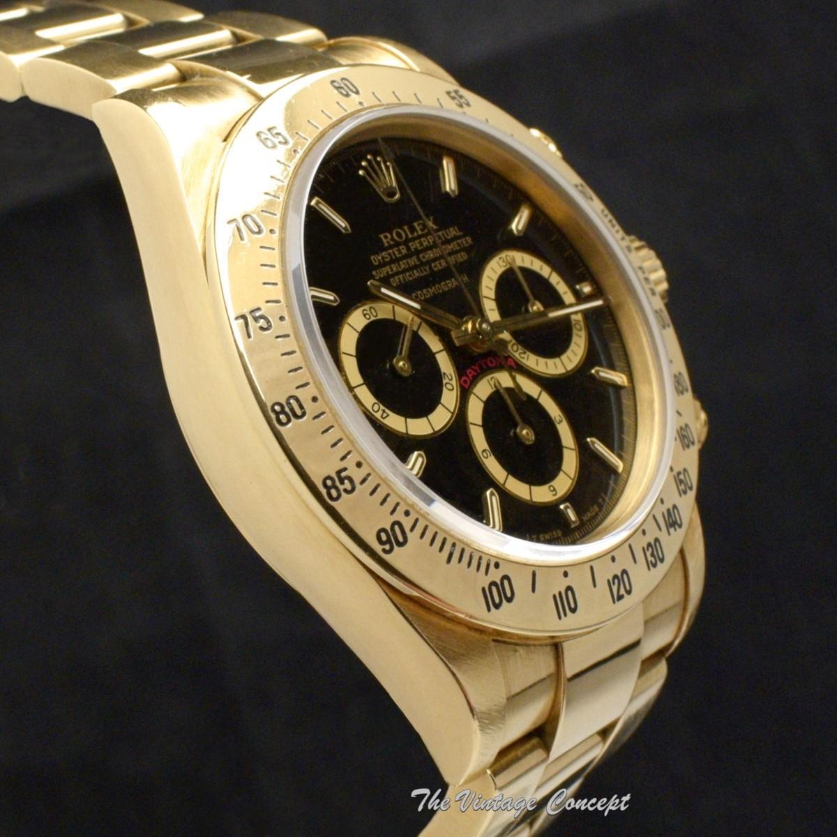 Rolex Daytona 18K Yellow Gold Black Dial "Floating Cosmograph" 16528 (SOLD)