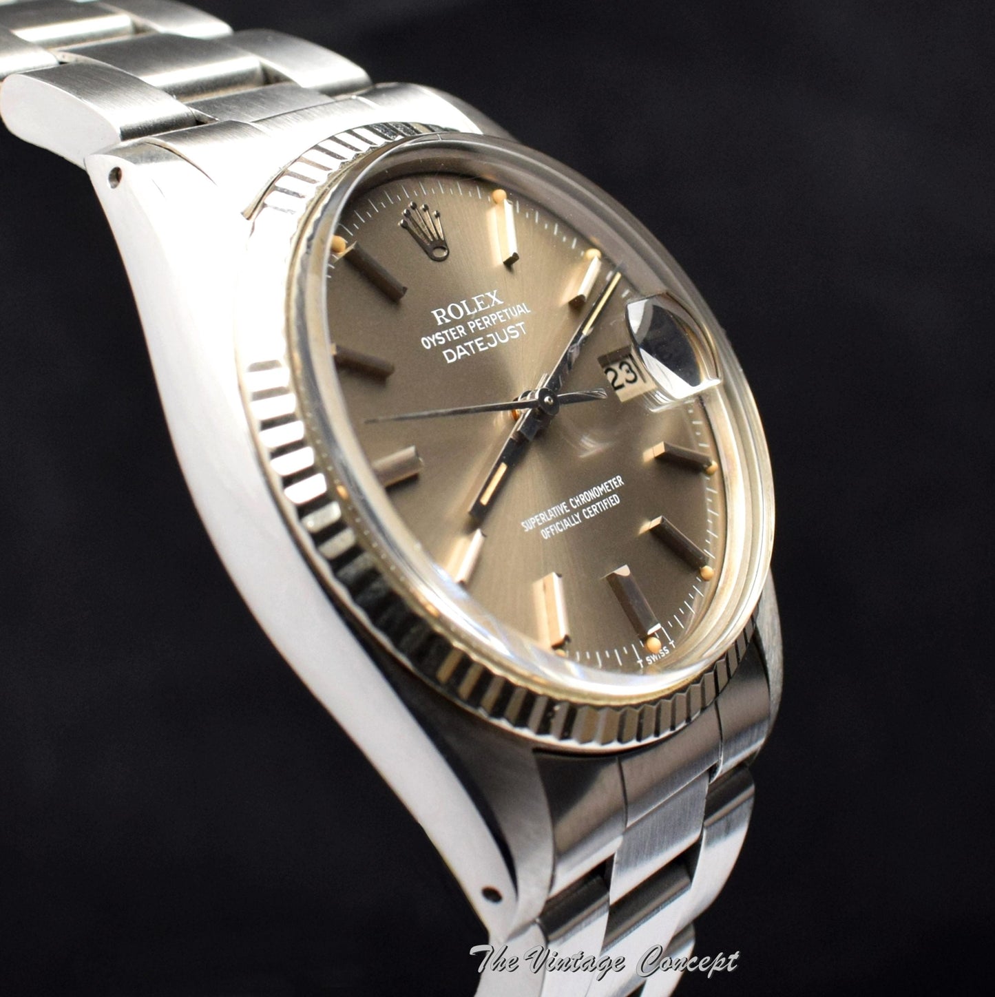 Rolex Datejust Greyish Champagne Dial 16014 (SOLD)