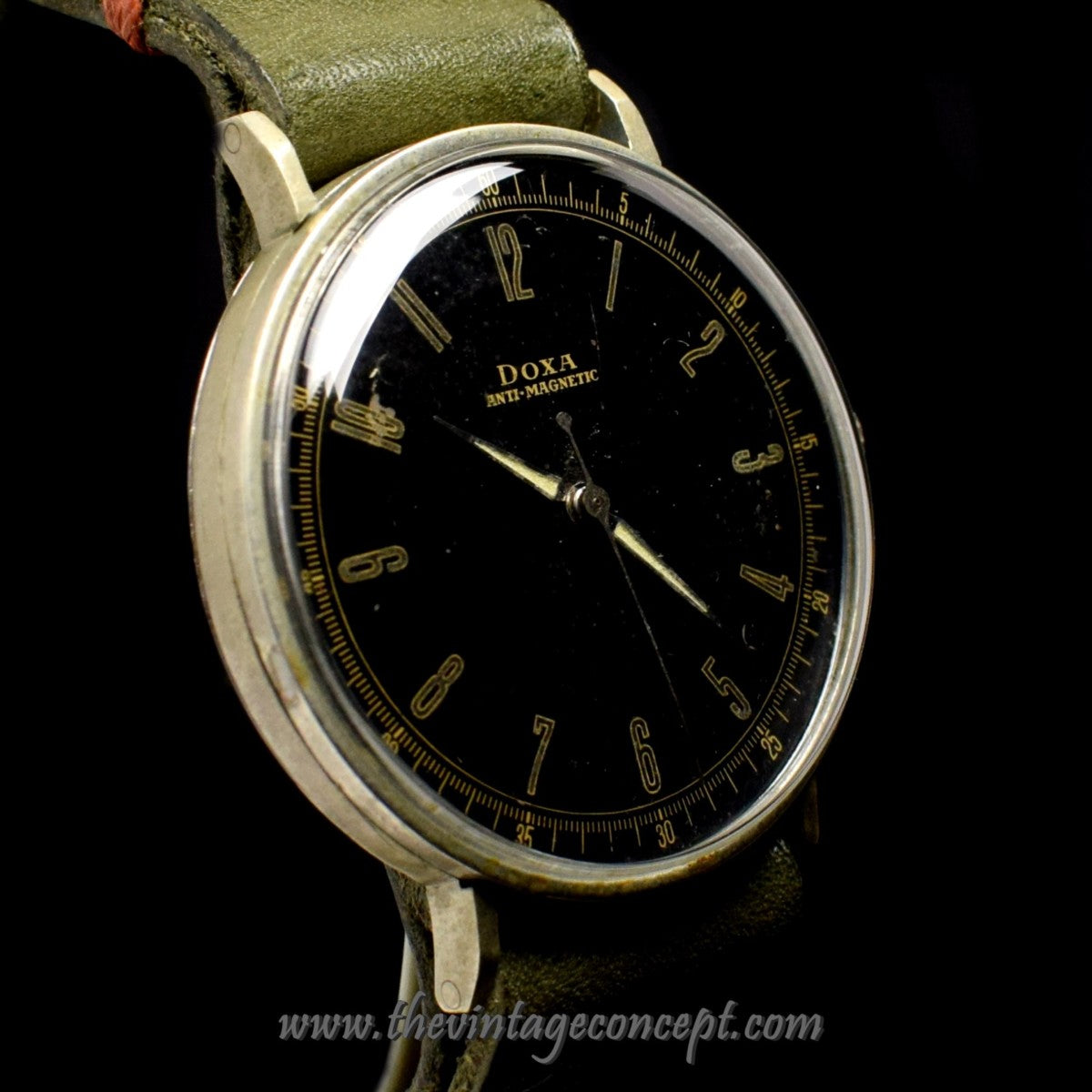 Doxa Anti-Magnetic Oversized Black Dial 38mm (SOLD)