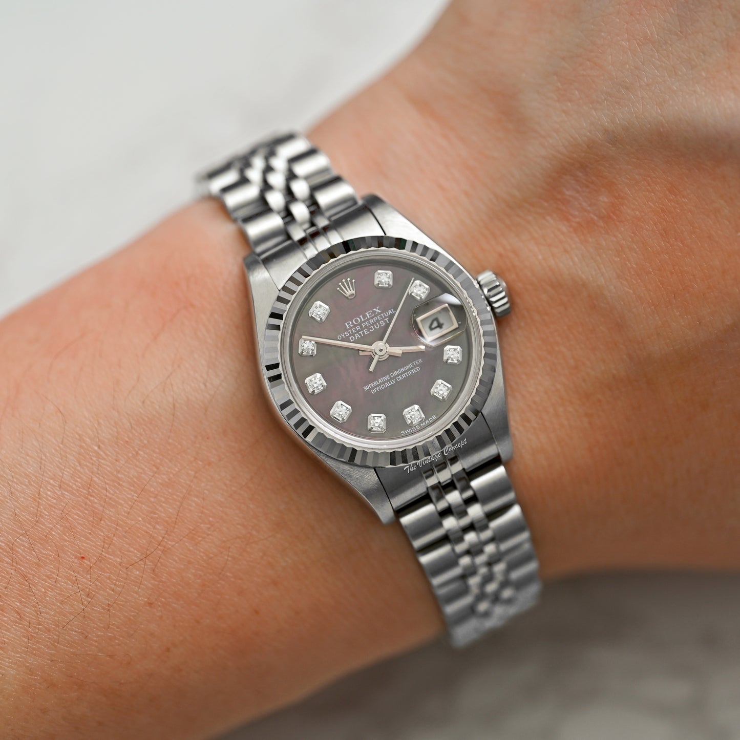 Rolex Lady Datejust MOP Dial Diamond Indexes 79174 w/Paper (SOLD)