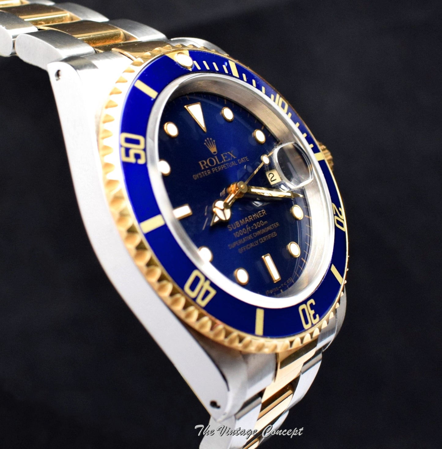 Rolex Submariner Two-Tones Blue Dial 16613 w/ Original Paper (SOLD)