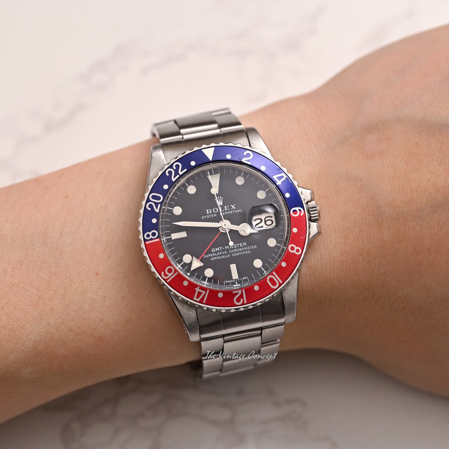 Rolex Steel GMT-Master “Pepsi” Matte Dial w/ Bracelet Ref. 1675