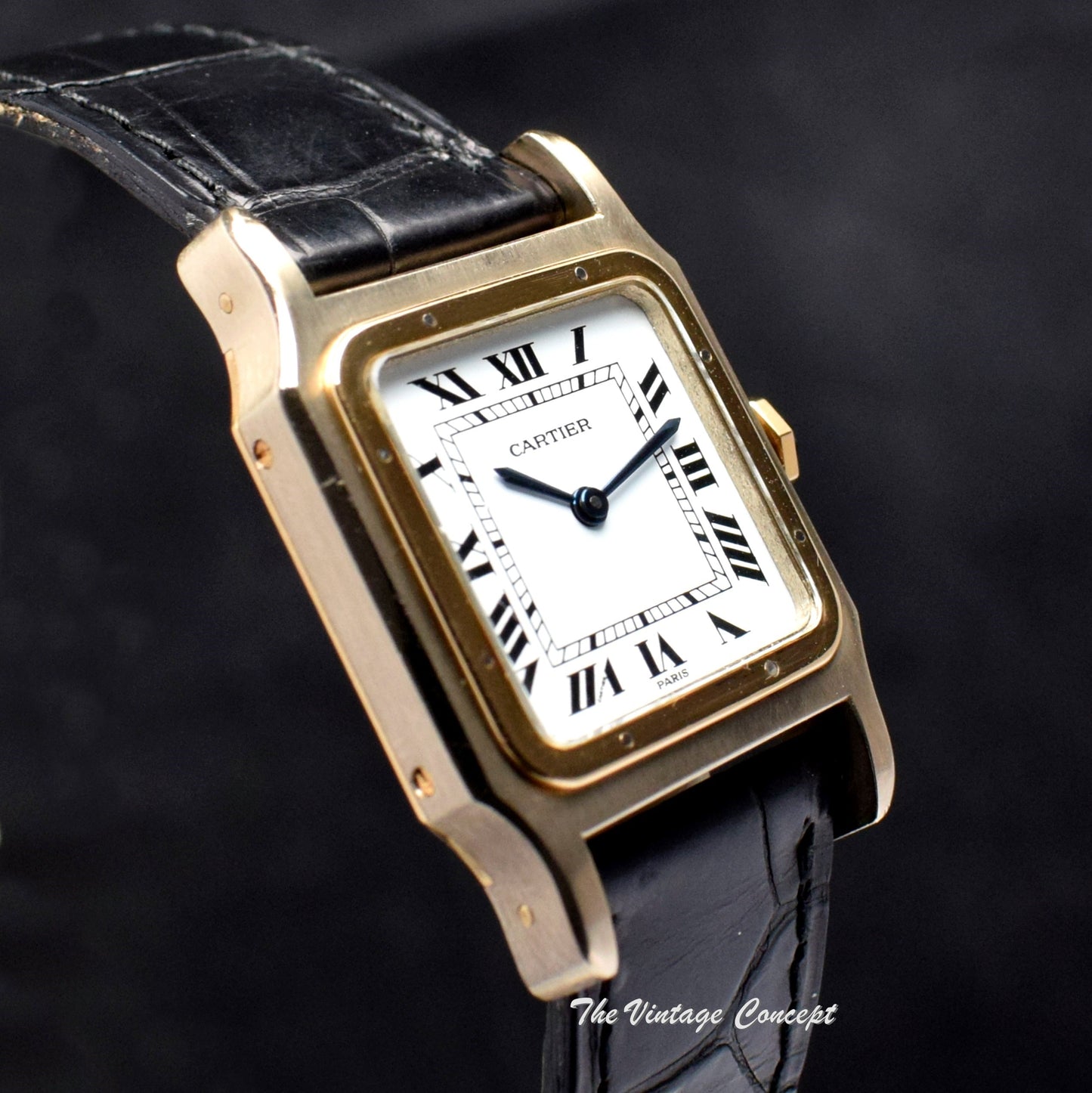 Rare Cartier Santos Dumont Two-Tone 18K WG & YG Paris Dial 78225 Manual Wind Watch (SOLD)