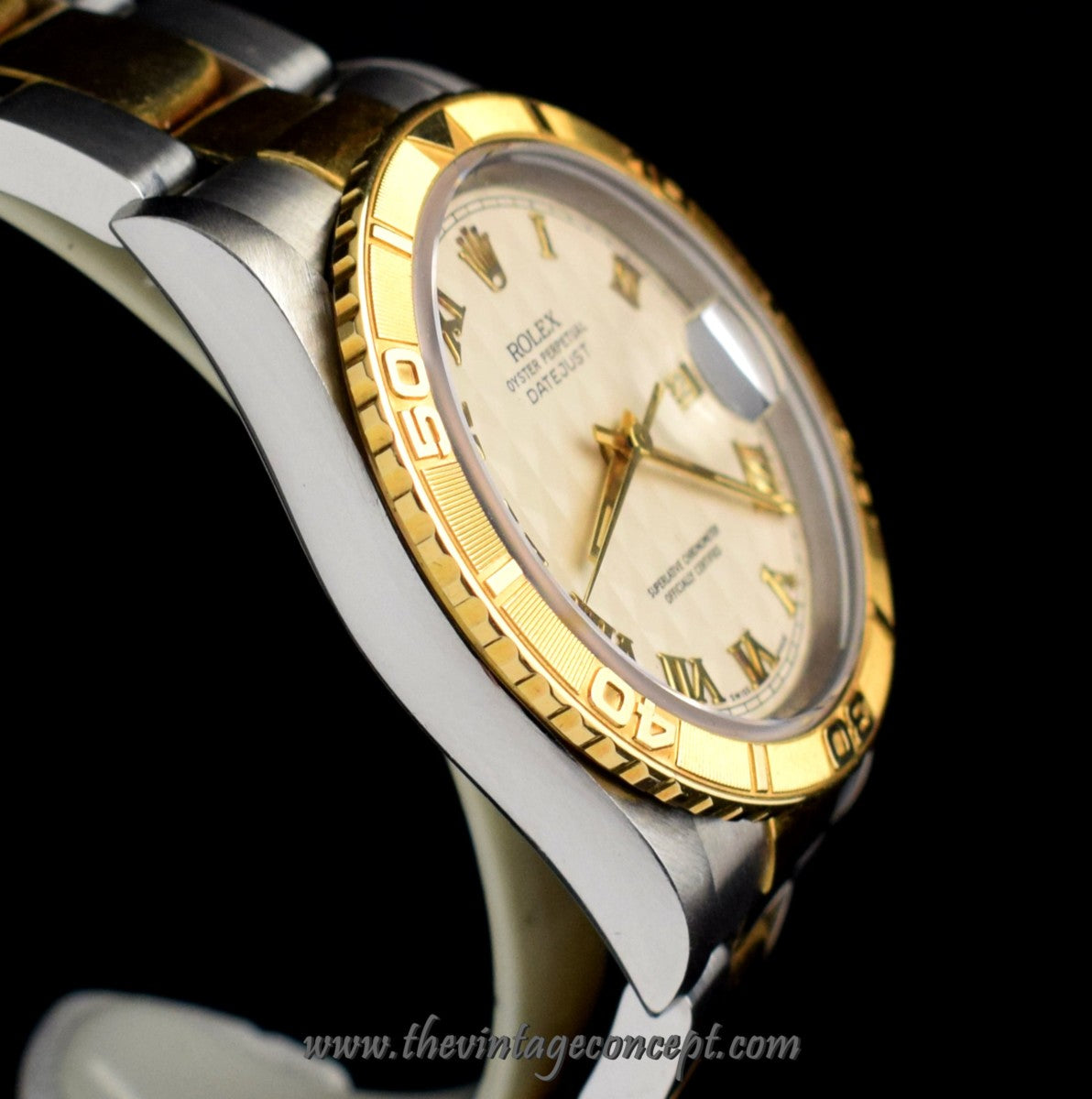 Rolex Datejust YG/SS Pyramid Dial 16263 w/ Original Punched Paper & Tags (SOLD)