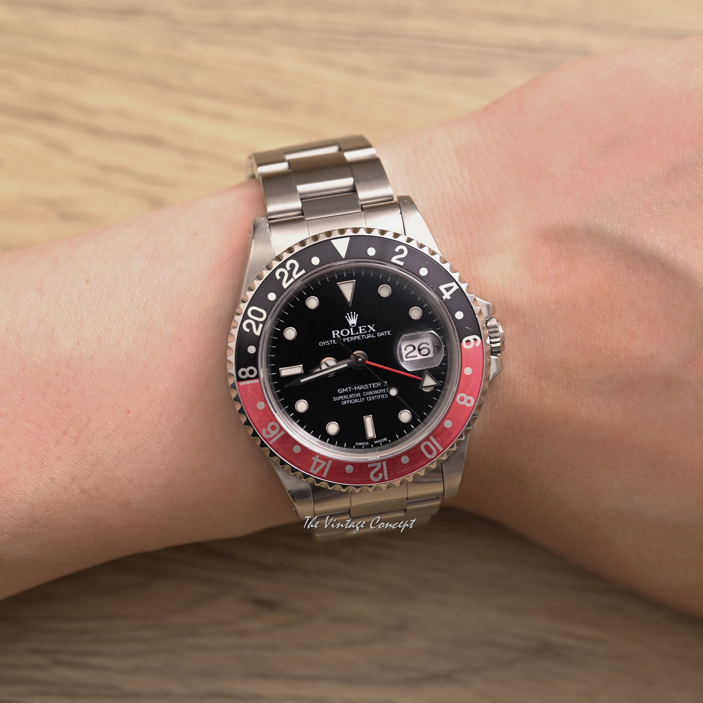 Rolex Steel GMT-Master II “Coke” w/Original Paper Ref. 16710