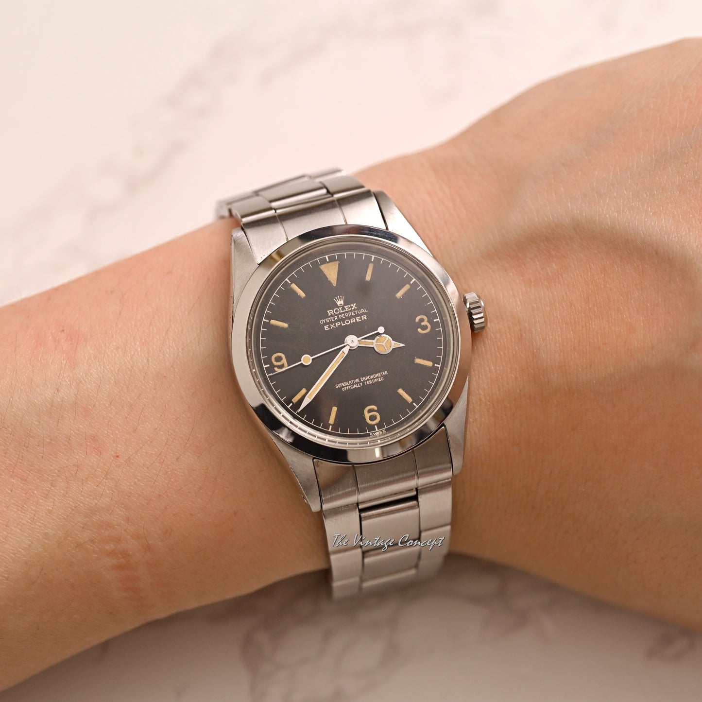 Rolex Steel Explorer I Gilt Dial with Chapter Ring Ref. 1016