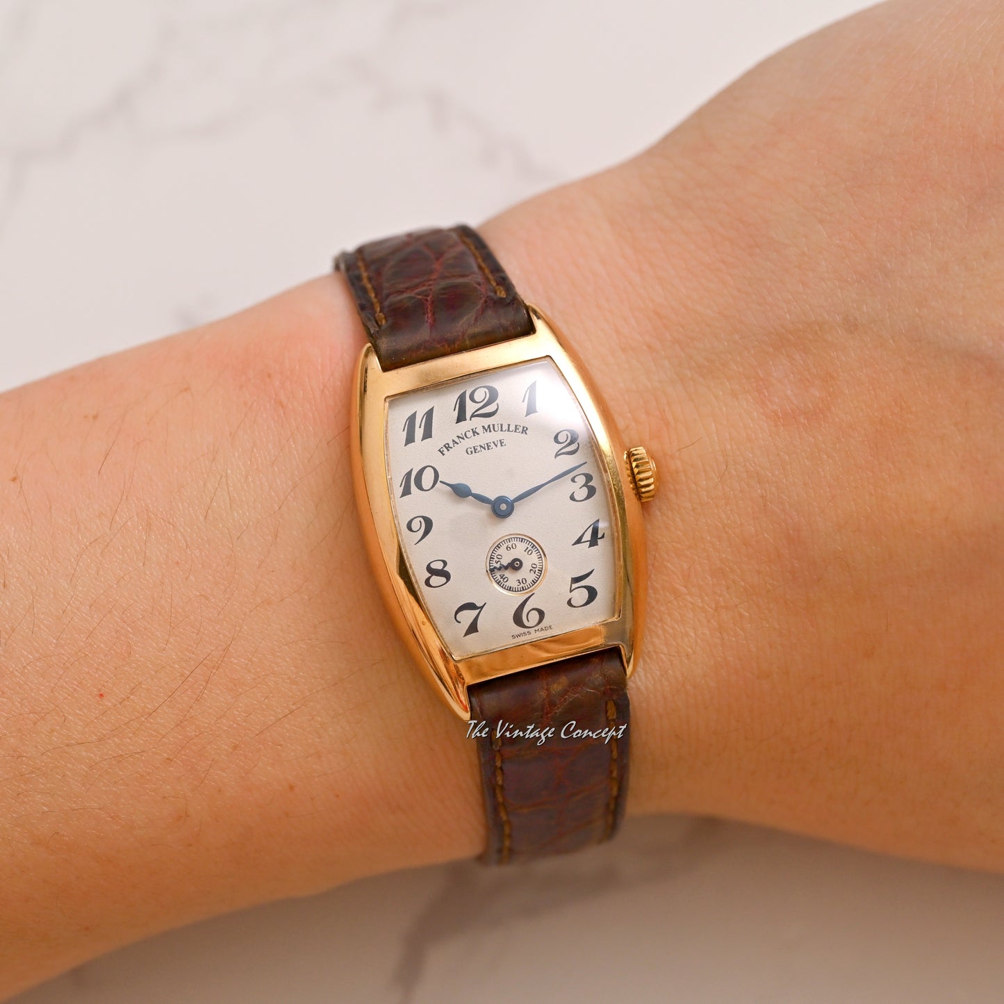 Franck Muller 18K Rose Gold Torture Manual Wind w/ original buckle & strap Ref. 1750/S6/PM