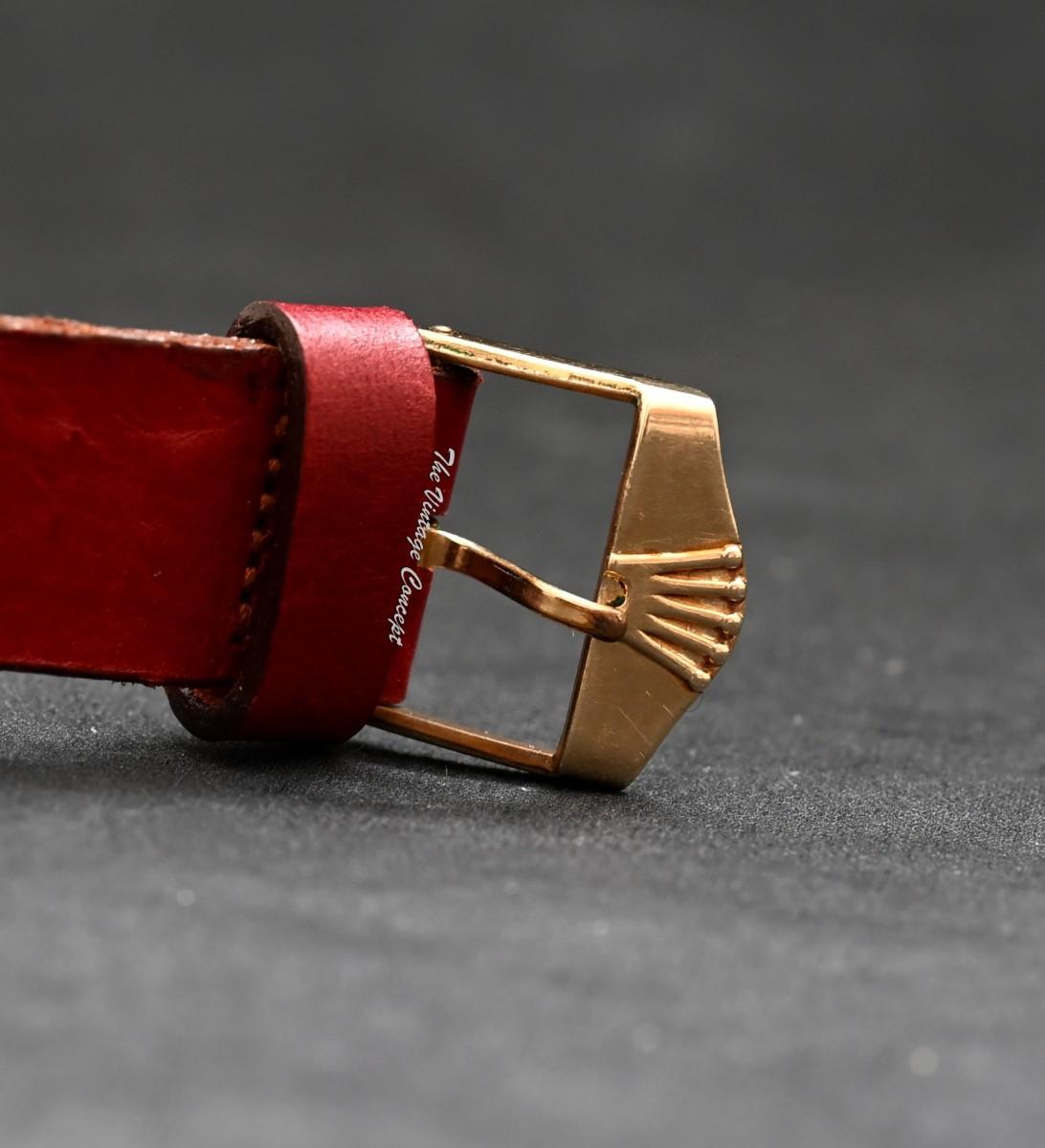 Rolex Chronometer 18K YG Black Glossy Gilt Dial Manual Wind 2582 (SOLD)