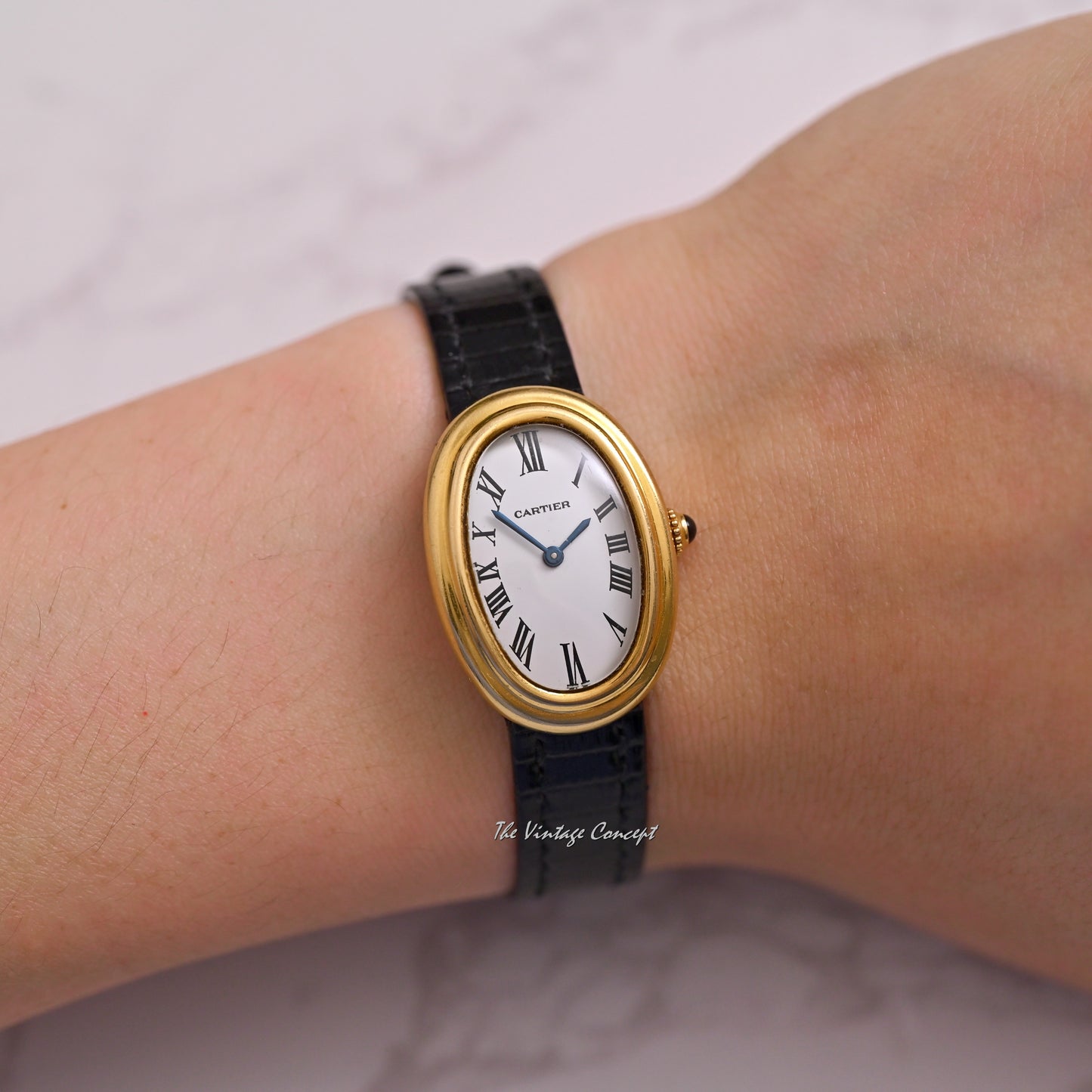 Cartier 18K Yellow Gold Baignoire Paris Dial Ref. 78094