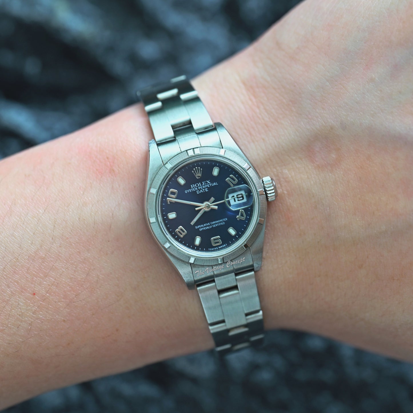 Rolex Lady Datejust Blue Dial 79190 w/Original Paper (SOLD)