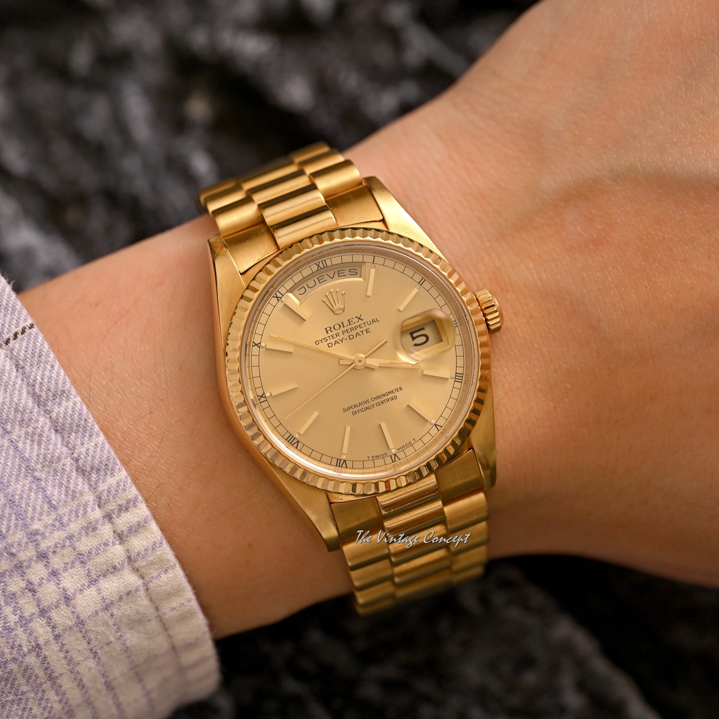 Rolex 18K Yellow Gold Day-Date Gold Dial Ref. 18238
