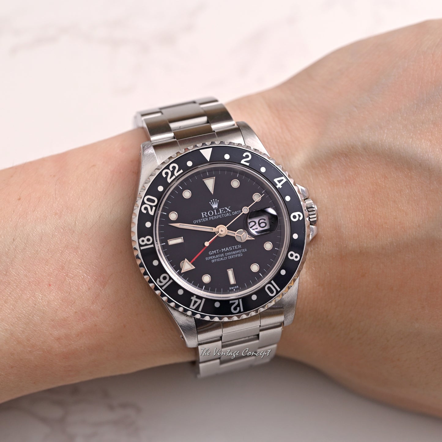 Rolex Steel GMT-Master Black Bezel w/ paper Ref. 16700