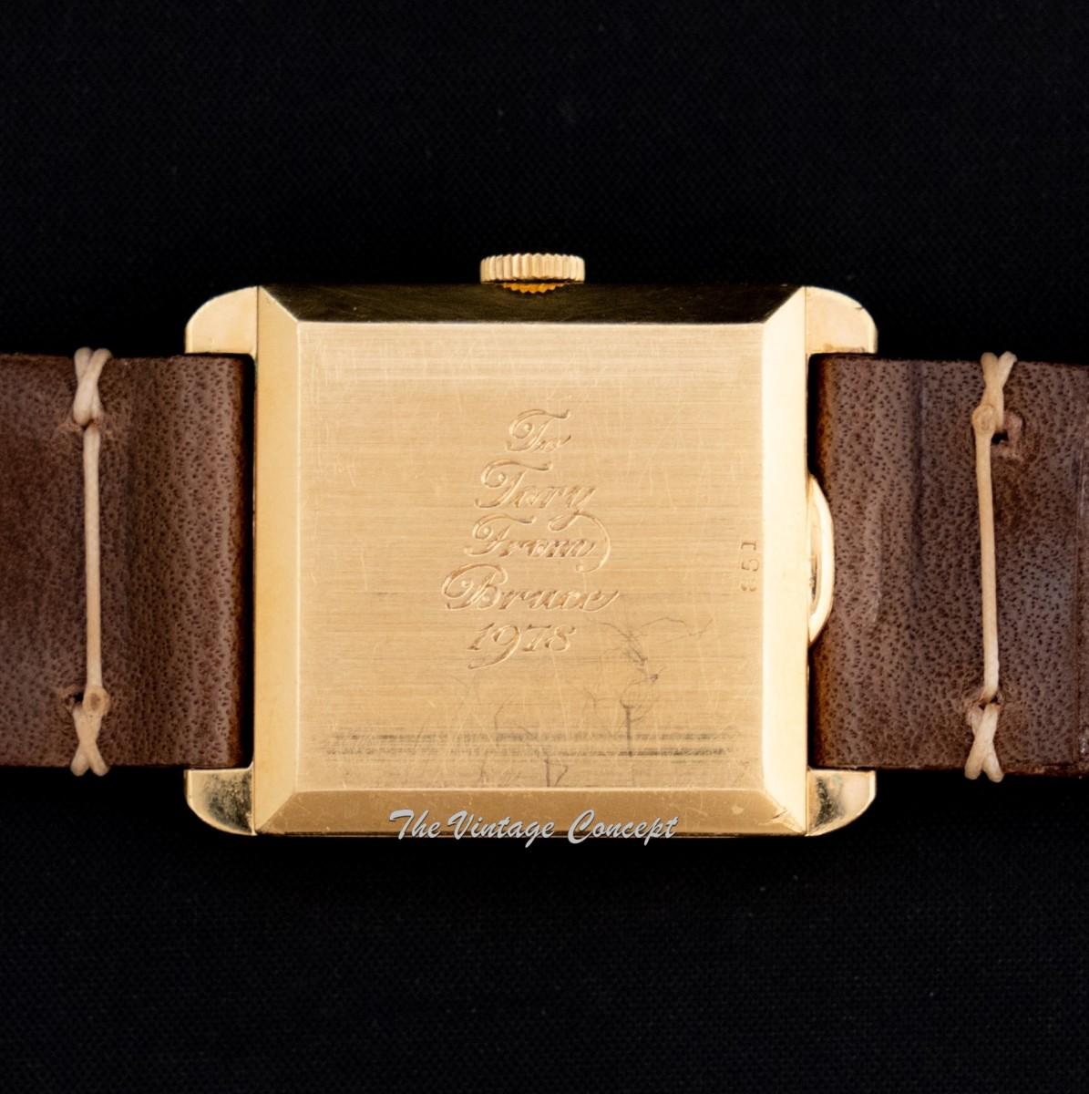 Cartier 18K YG Square 3,6,9 Indexes Dial (SOLD)