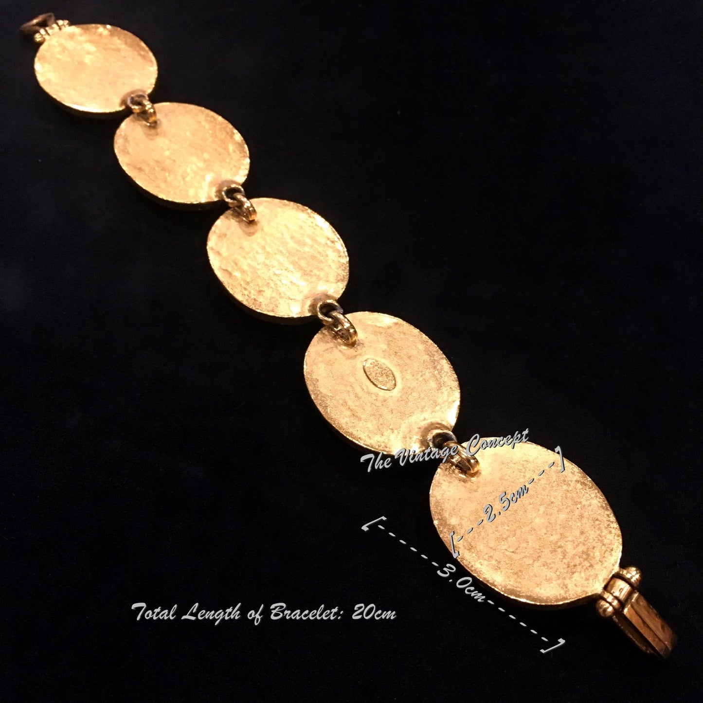 Chanel Gold Tone Lapis Stone CC Logo Bracelet 95A (SOLD)