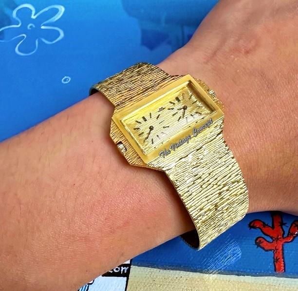 Vintage Movado 18K YG Dual Time Manual Wind w/ Integrated Bracelet from 1960’s (SOLD)