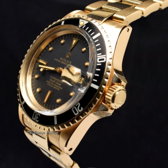 rolex submariner 18k yg black nipple dial 1680