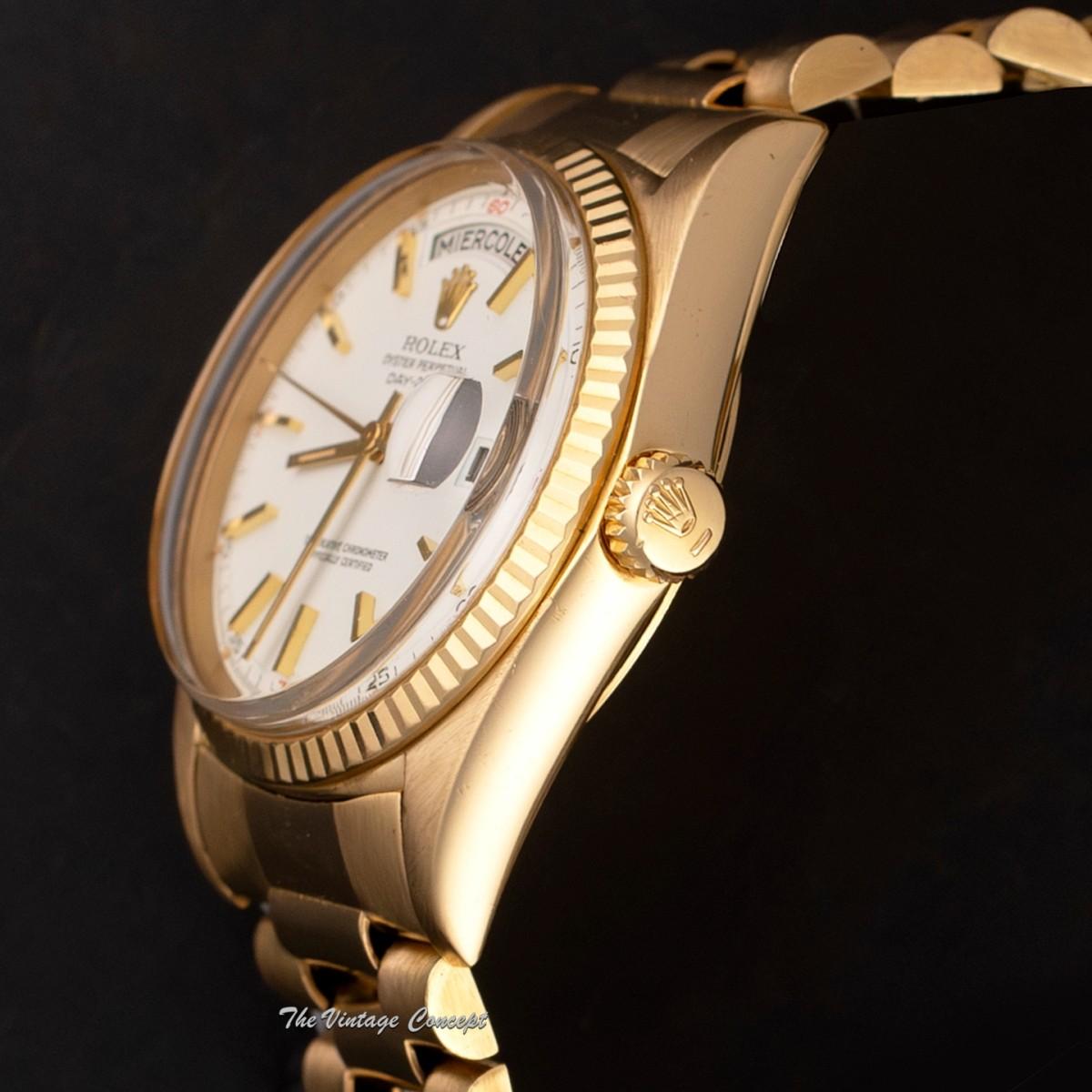 Rolex Day-Date 18K Yellow Gold White Dial 1803 (SOLD)