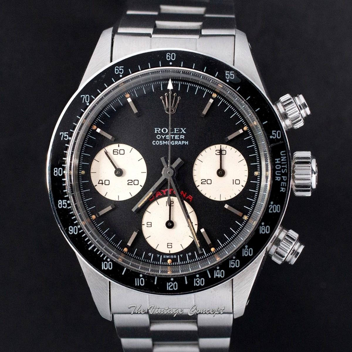 Rolex Steel Daytona Black Big Red Sigma Dial 6263 (SOLD)