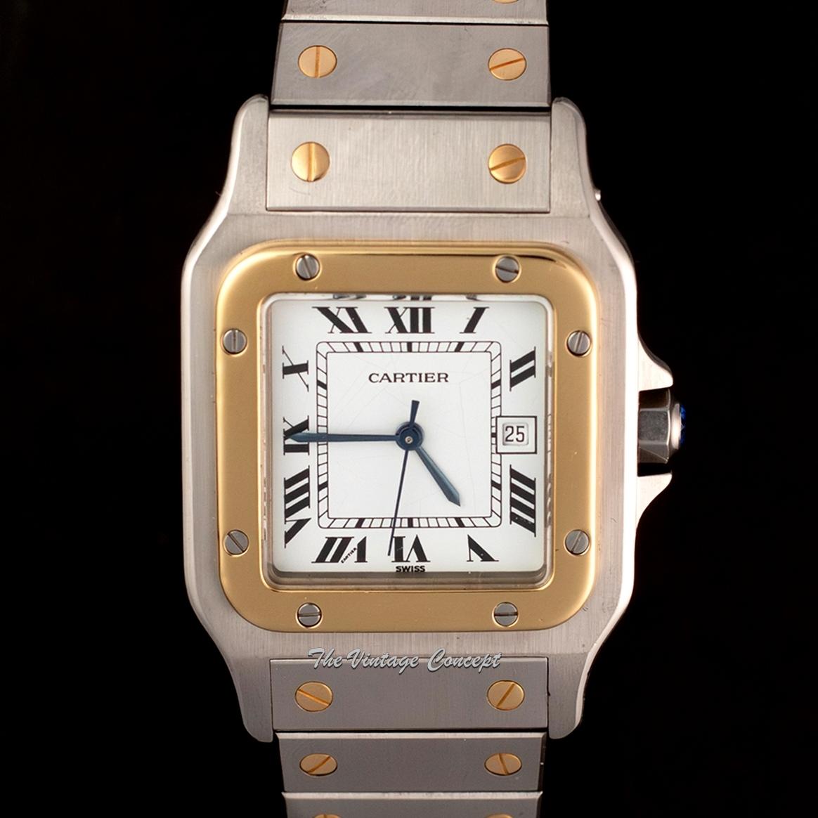 Cartier Large Two-Tone 18K Yellow Gold & Stainless Steel Santos Galbée 2961 Automatic Watch w/ Original Card (SOLD)