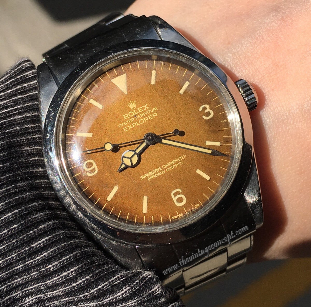 Rolex Explorer Tropical Gilt Dial 1016 (SOLD)