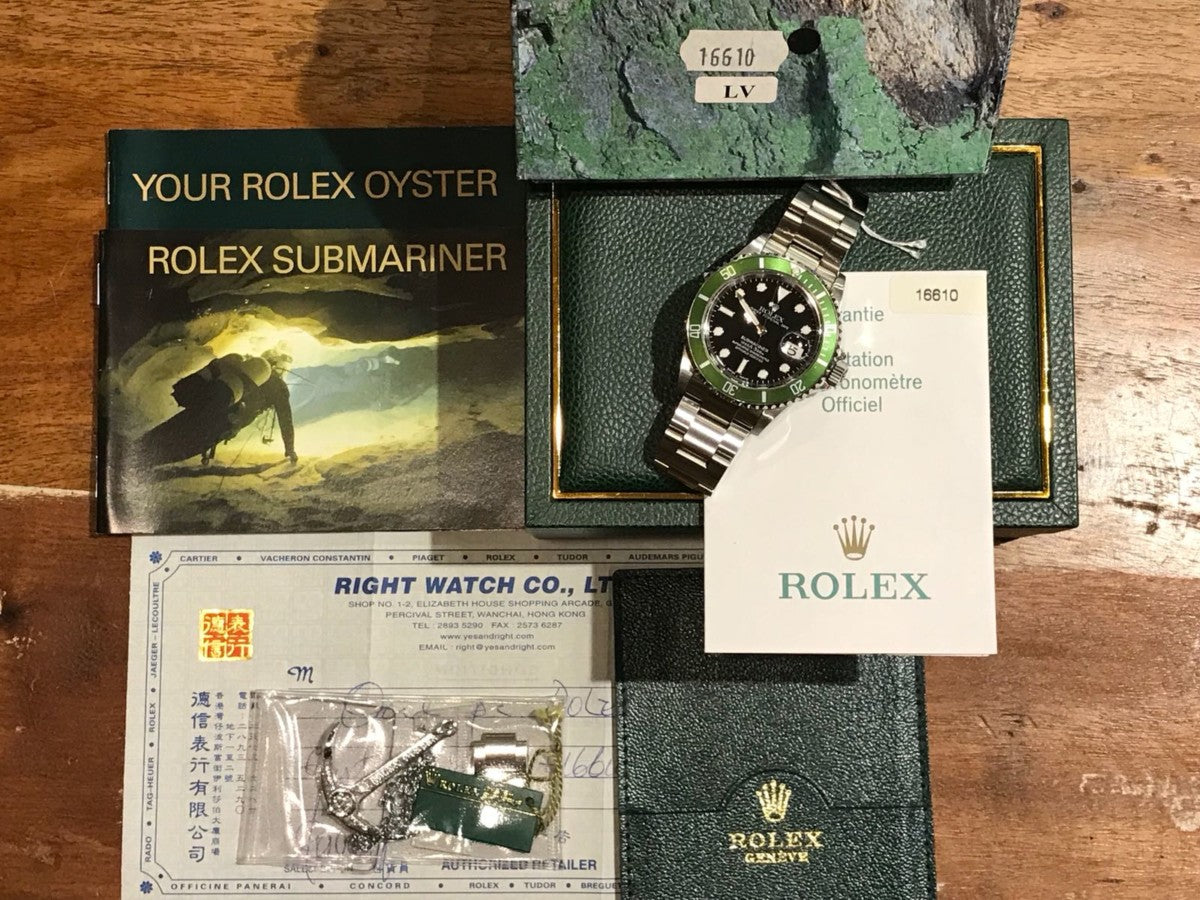 Rolex Submariner 50th Anniversary "Flat 4" 16610LV (Complete Full Set) (SOLD)