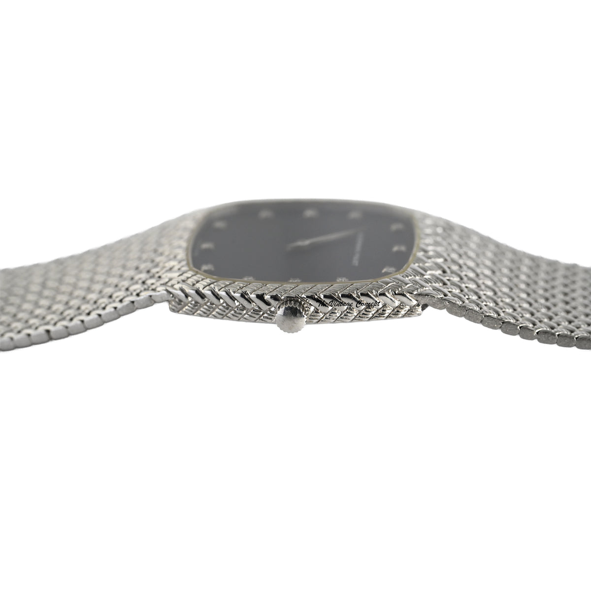 Audemars Piguet Cobra-Style 18K White Gold Black Matte Diamond-Set Watch