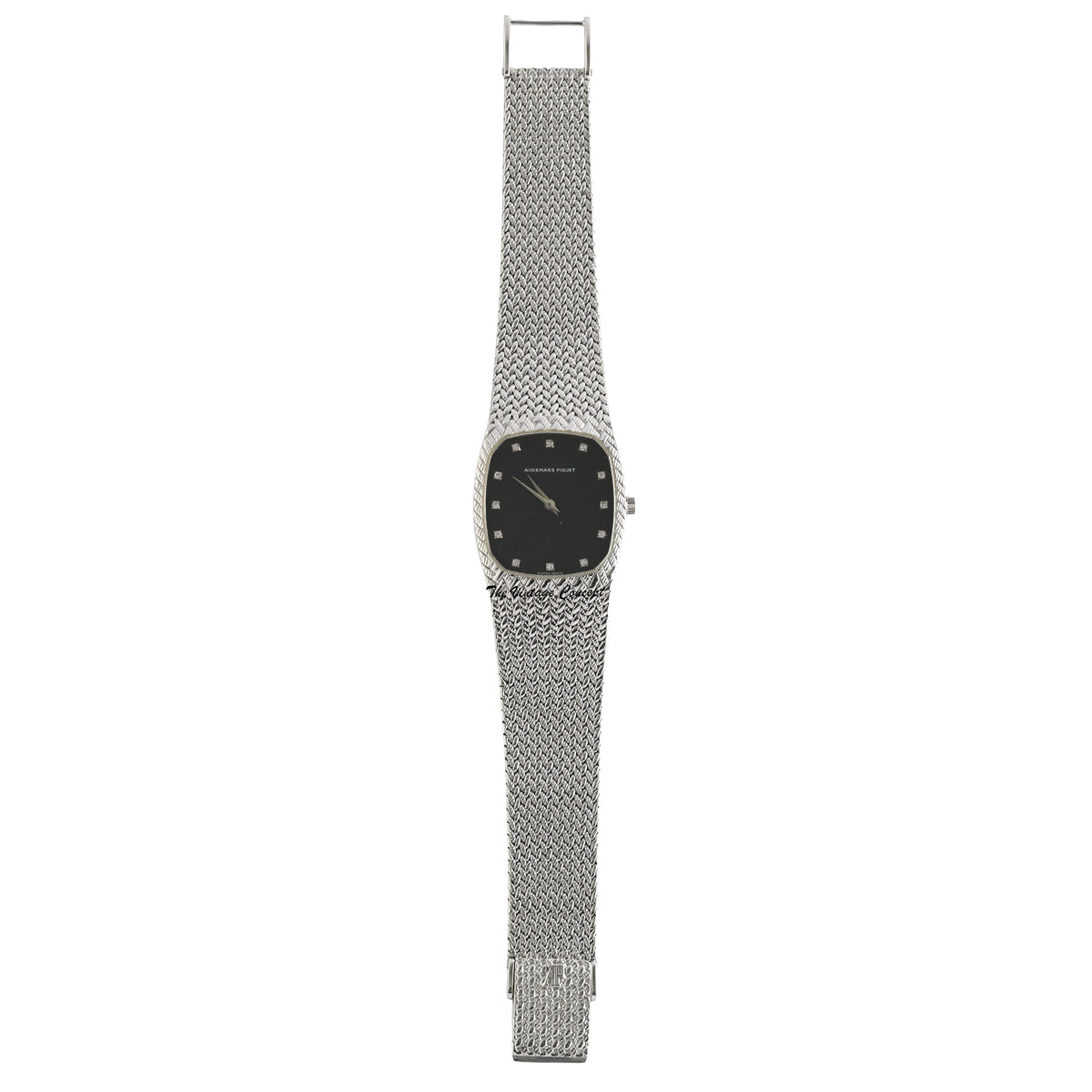 Audemars Piguet Cobra-Style 18K White Gold Black Matte Diamond-Set Watch