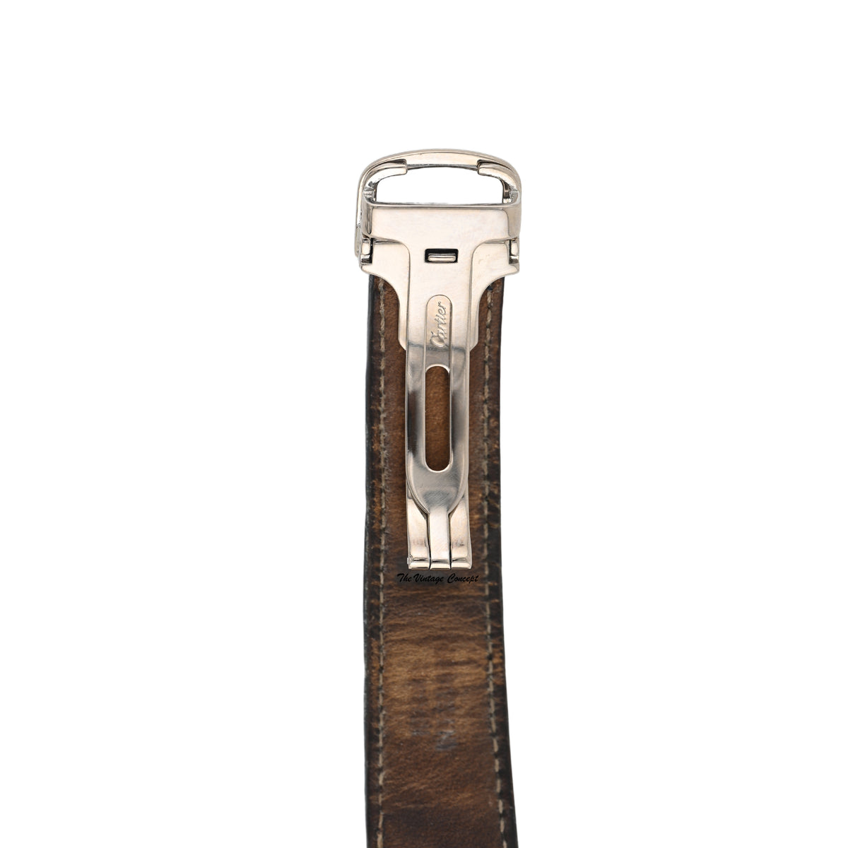 Cartier Tank Asymétrique Platinum Silver Dial Mechanical Watch
