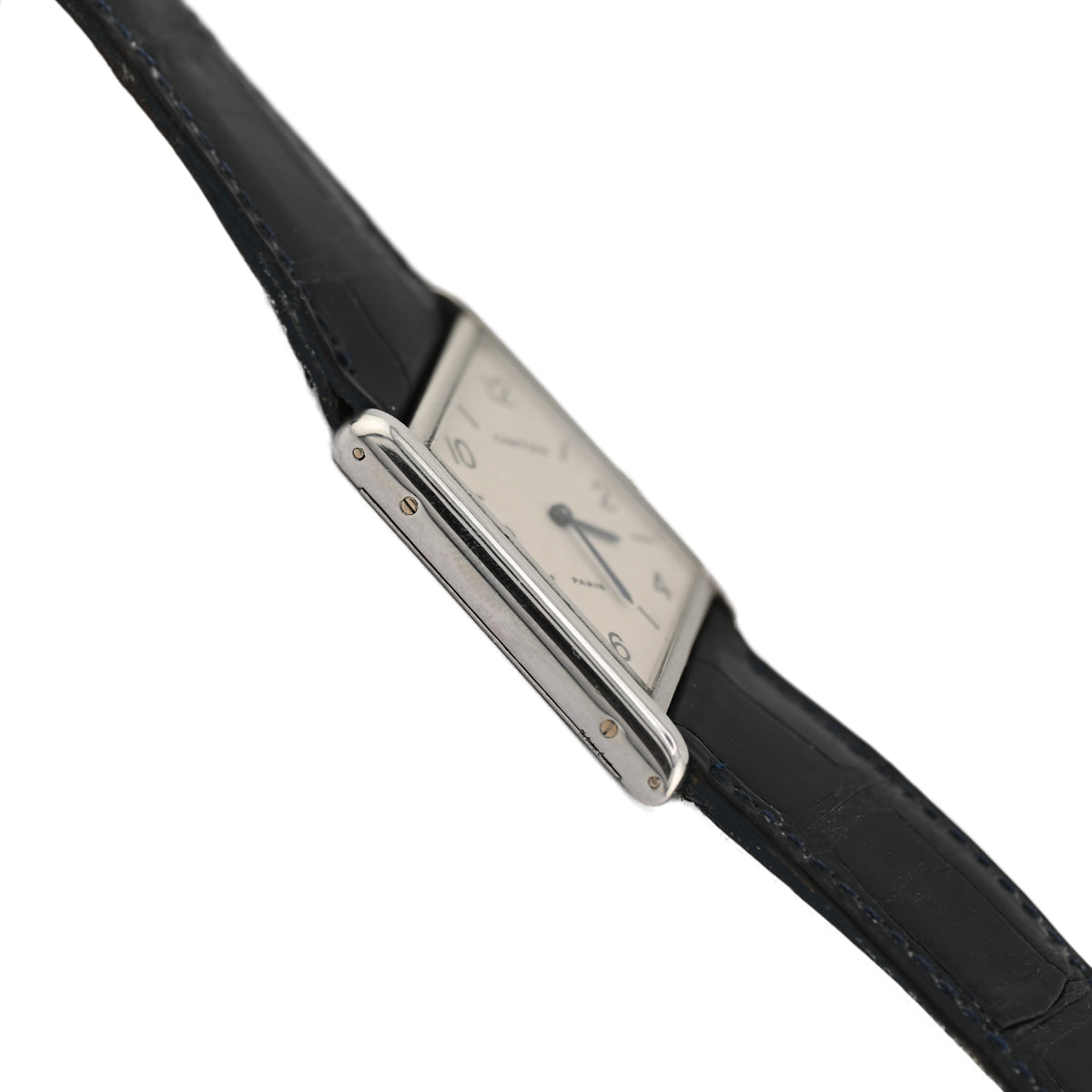 Cartier Tank Asymétrique Platinum Silver Dial Mechanical Watch