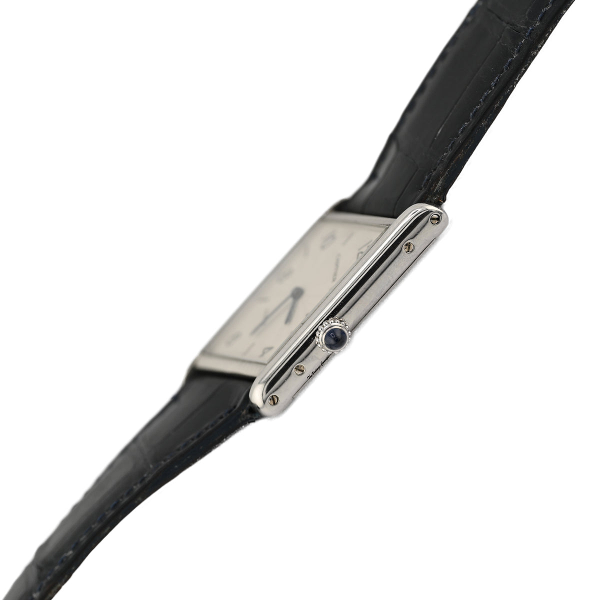 Cartier Tank Asymétrique Platinum Silver Dial Mechanical Watch