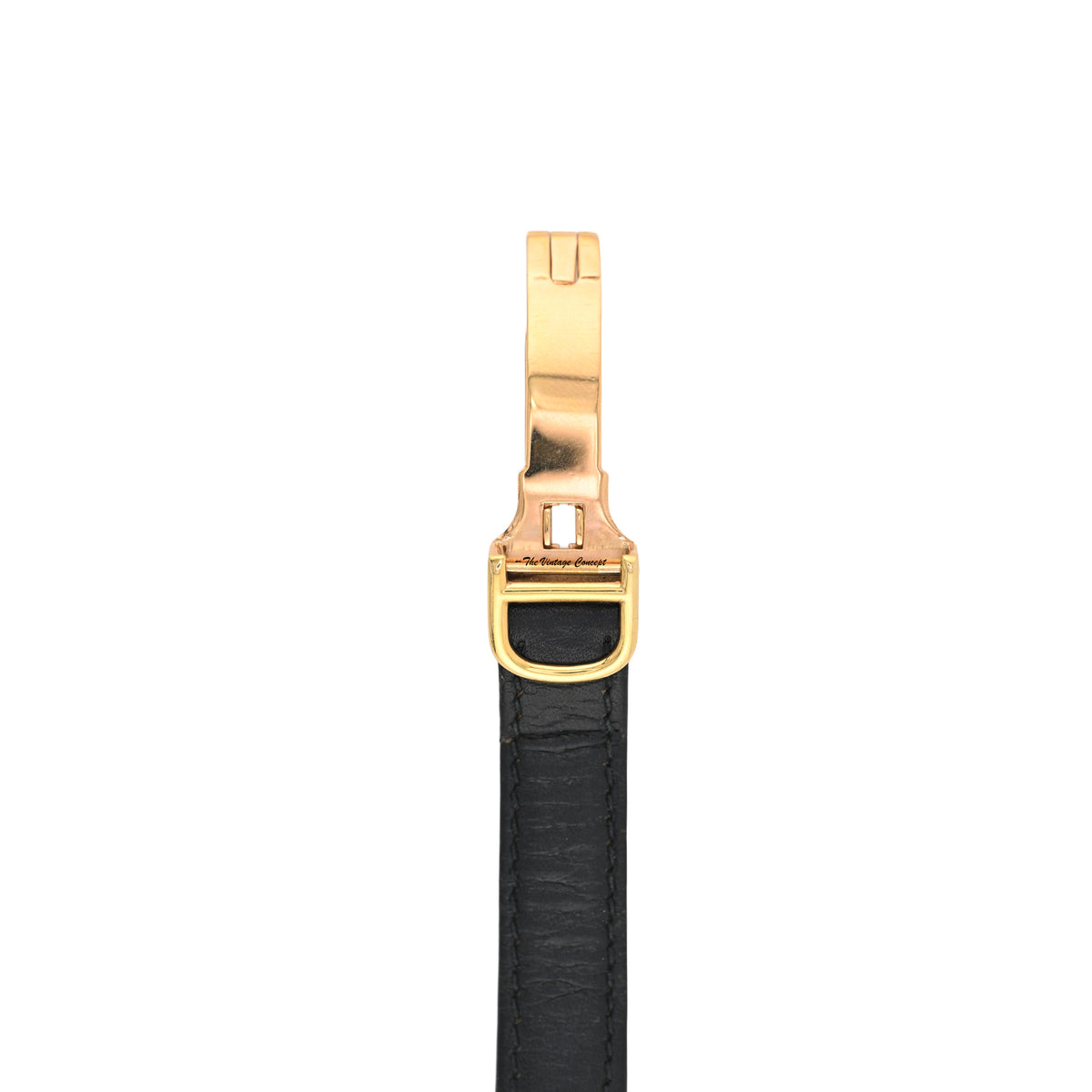 Cartier Tank Cintrée Yellow Gold White Dial Leather Strap Hand-Winding Watch