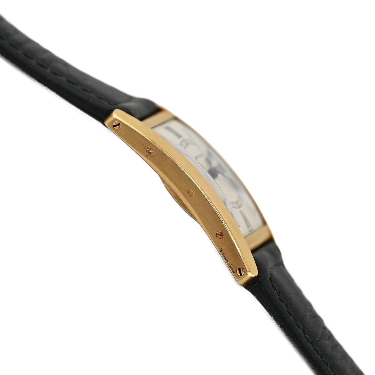 Cartier Tank Cintrée Yellow Gold White Dial Leather Strap Hand-Winding Watch