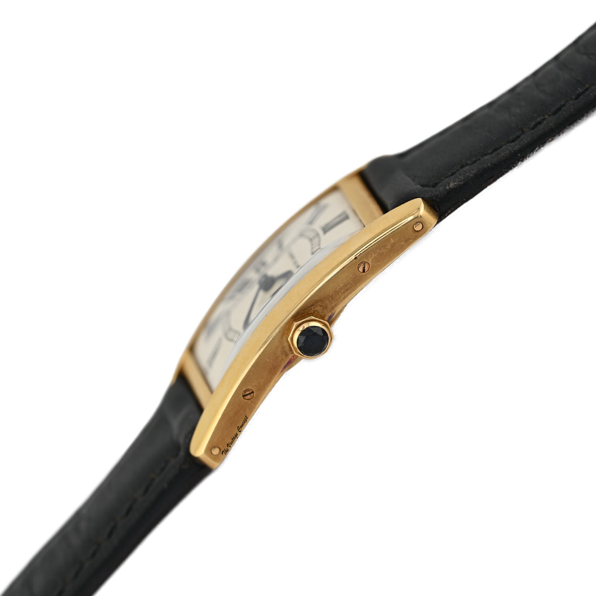 Cartier Tank Cintrée Yellow Gold White Dial Leather Strap Hand-Winding Watch