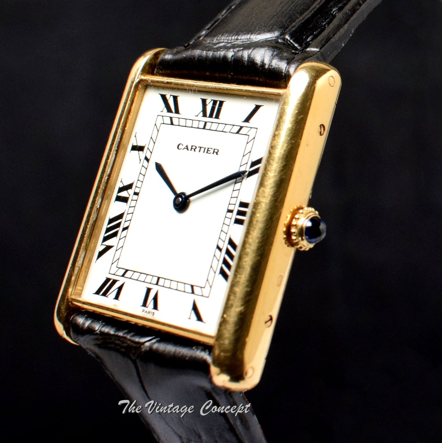 Vintage Cartier 18K YG Jumbo Tank Paris Dial (SOLD)