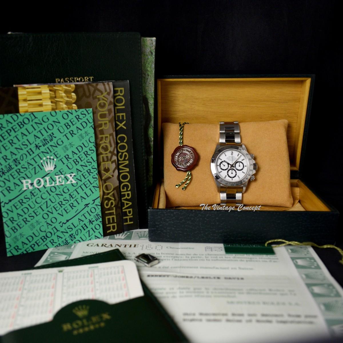 Rolex Steel Daytona Cosmograph "A Series" White Dial 16520 (Full Set)  (SOLD)