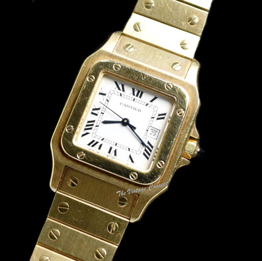 Cartier 18K Yellow Gold Santos Or Massif Automatic 2960 w/ Bracelet