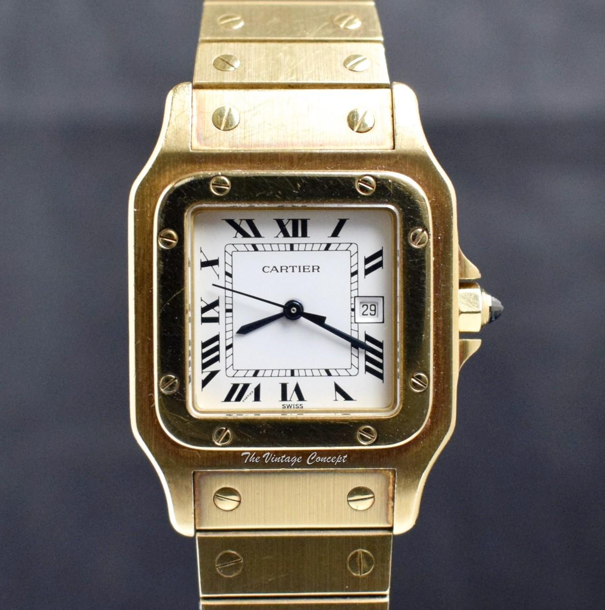 Cartier 18K Yellow Gold Santos Or Massif Automatic 2960 w/ Bracelet