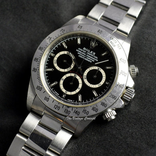 Rolex Steel Cosmograph Daytona Black Dial 16520 (Full Set) (SOLD)