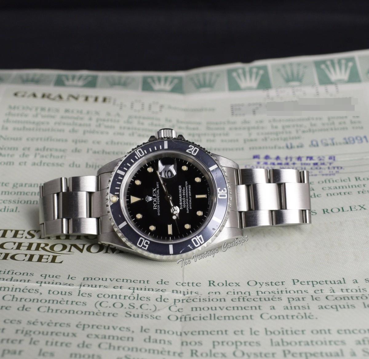 Rolex Submariner Creamy 16610 w/ Original Paper