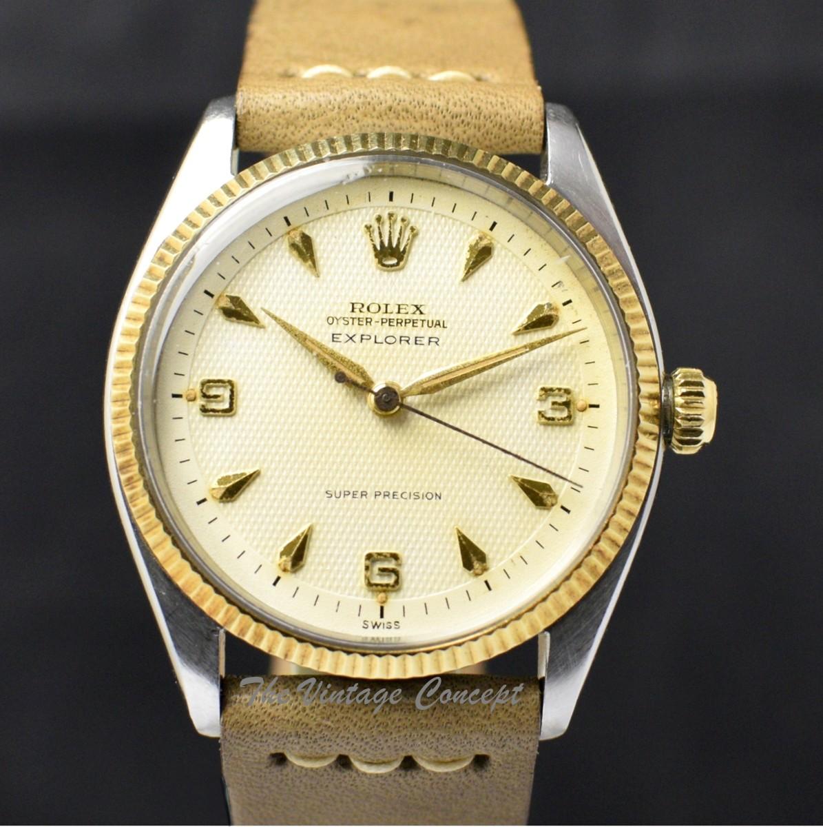 Rolex Explorer Two-Tones Honeycomb Dial 5501 (SOLD)