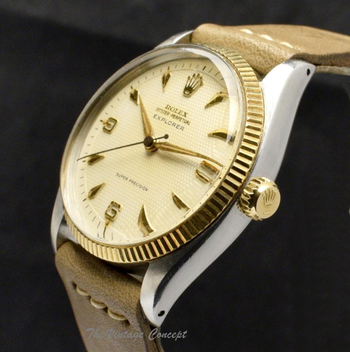 Rolex Explorer Two-Tones Honeycomb Dial 5501 (SOLD)