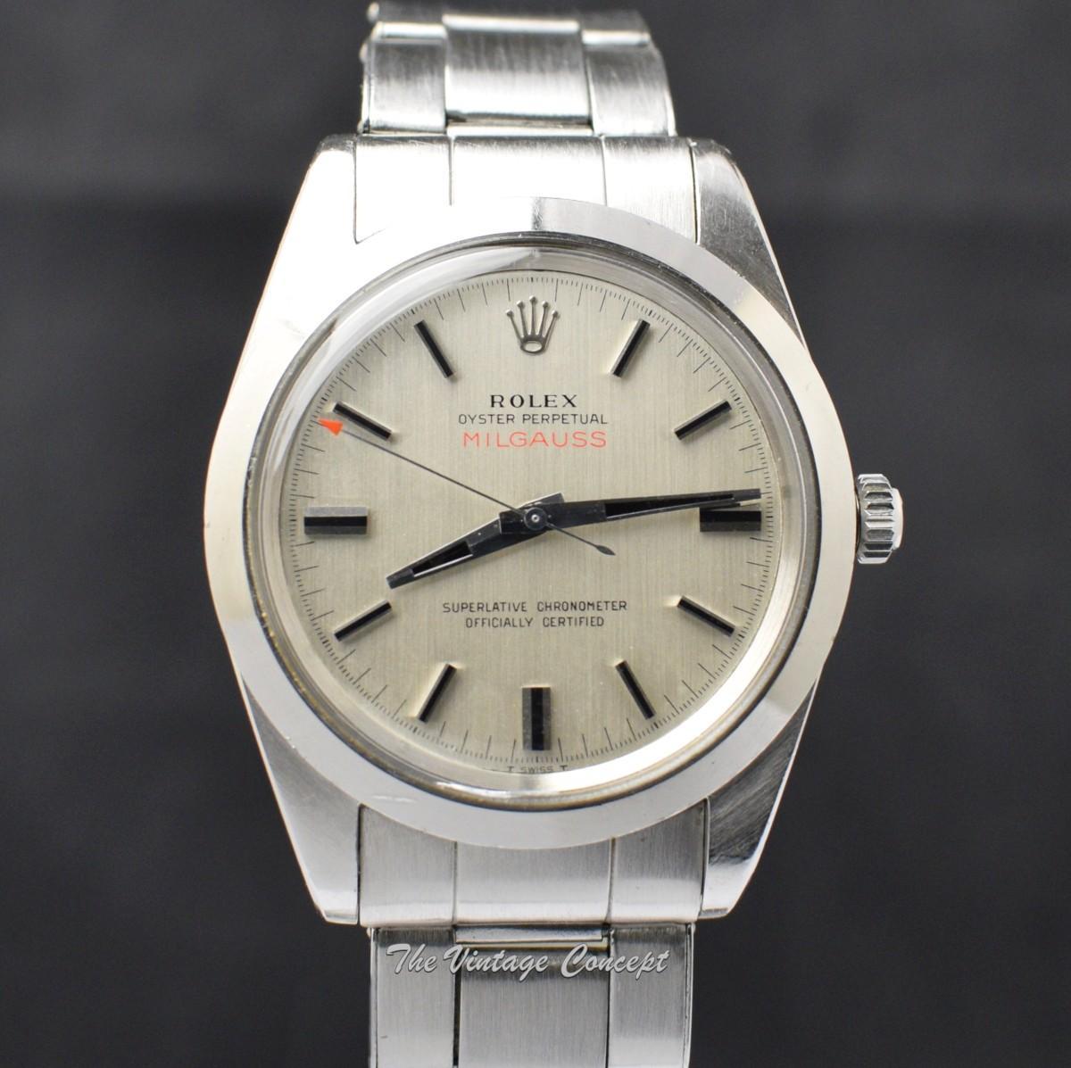 Rolex Steel Milgauss "CERN" Silver Dial 1019 (Box Set) (SOLD)