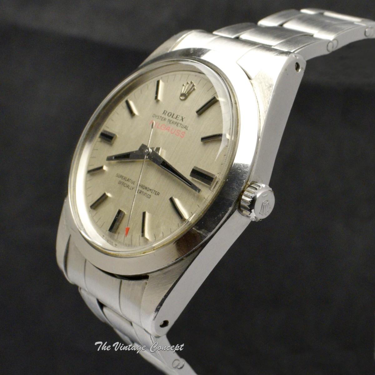 Rolex Steel Milgauss "CERN" Silver Dial 1019 (Box Set) (SOLD)