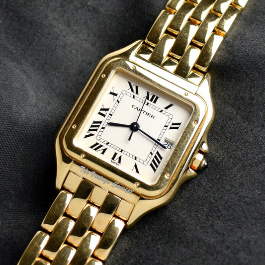 Cartier Yellow Gold Quartz Panthère Jumbo 106000M (Box Set) (SOLD)