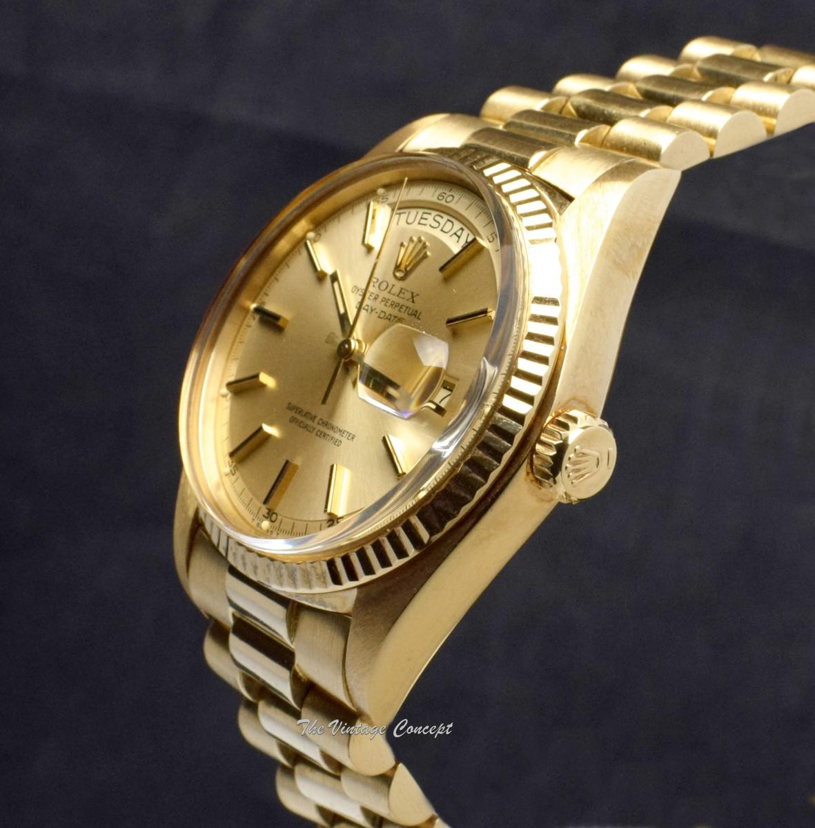 Rolex Day-Date 18K Yellow Gold Champagne Gold Dial 1803  (SOLD)