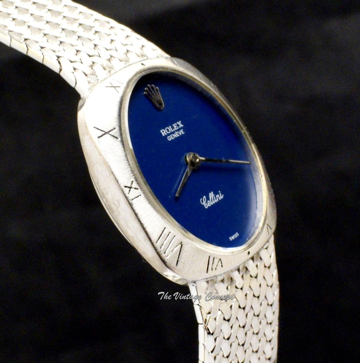 Rolex 18K WG Cellini Blue Dial 3817 with Bracelet