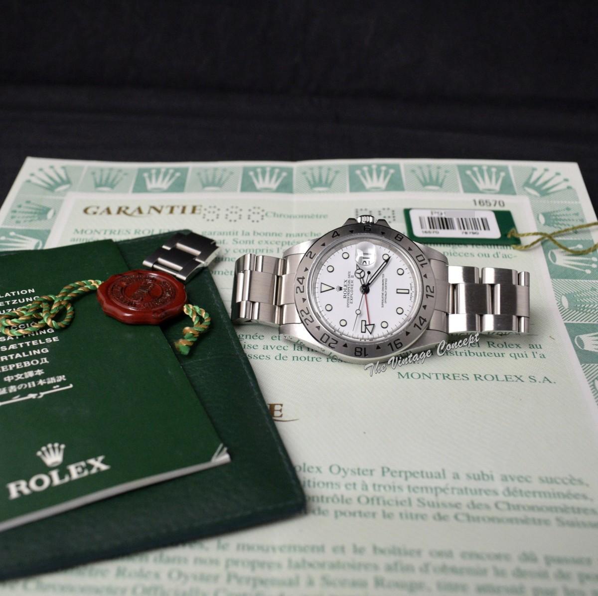 Rolex Explorer II White Dial 16570 w/ Original Paper (SOLD)