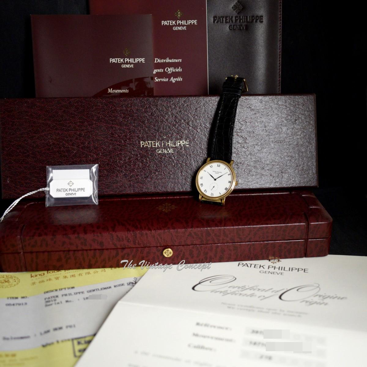 Patek Philippe 18K Rose Gold Calatrava Roman 3919R-001 (Full Set)  (SOLD)