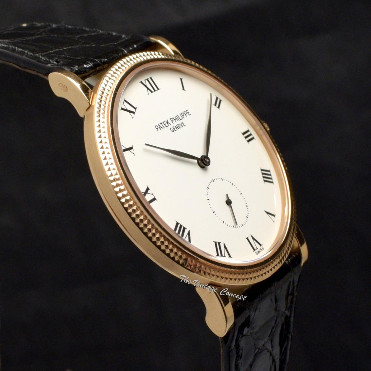 Patek Philippe 18K Rose Gold Calatrava Roman 3919R-001 (Full Set)  (SOLD)